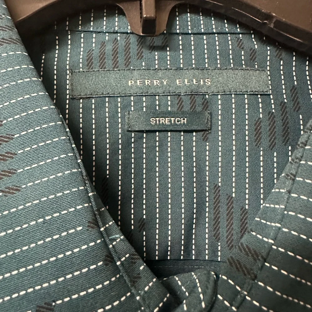 Perry Ellis Principles Legion Blue Size XL Men's Long Sleeve Shirt
